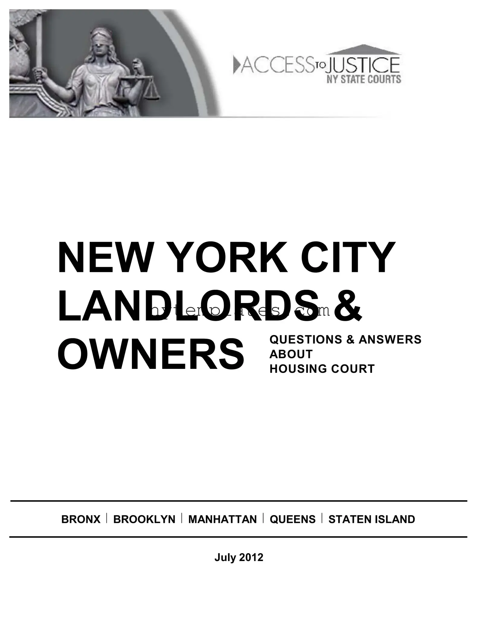 Fillable New York Landlord Form in PDF