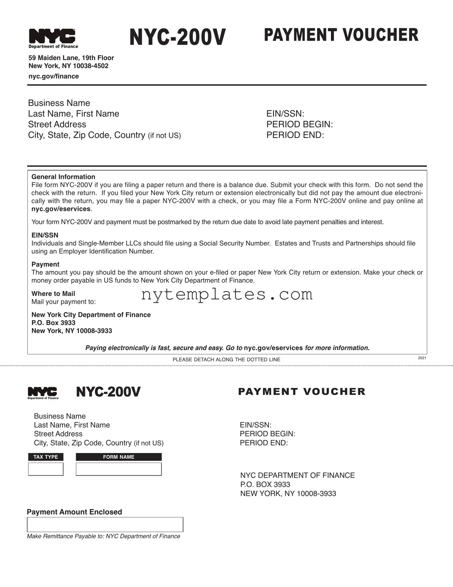 Fillable Nyc 200V Form in PDF