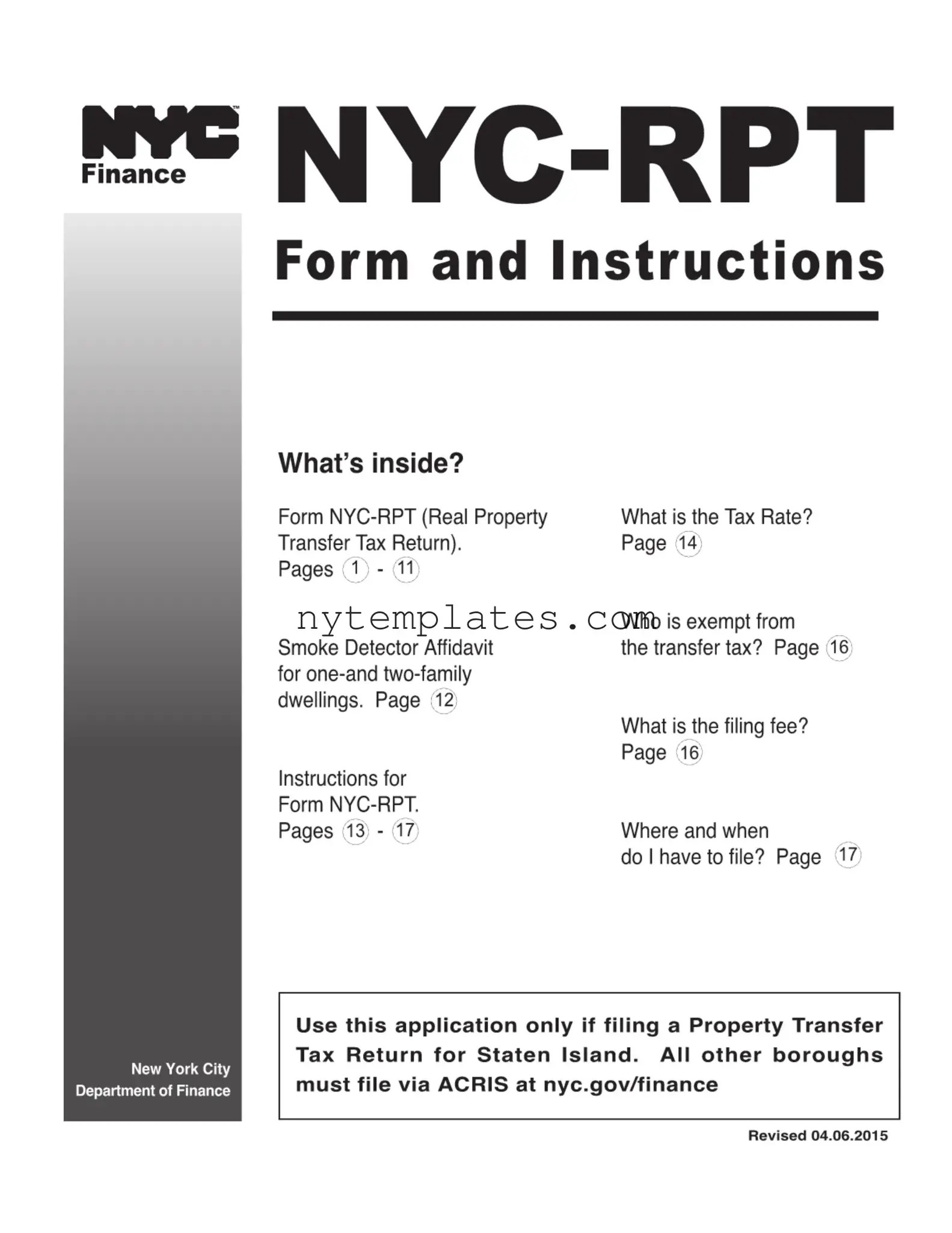 Fillable Nyc Rpt Form in PDF