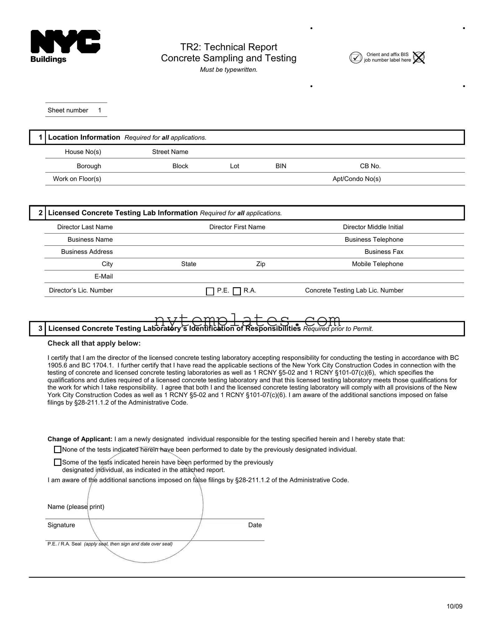 Fillable Nyc Tr2 Form in PDF