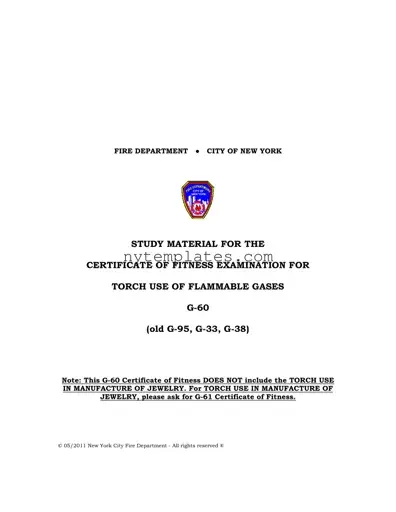 Fillable Hot Work License Nyc Form in PDF