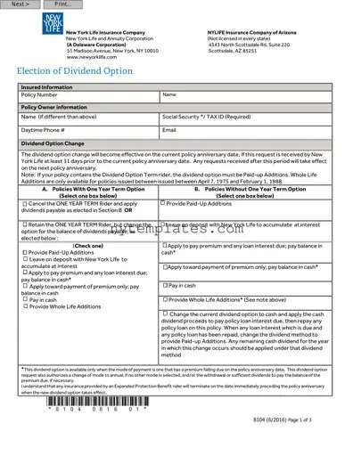 Fillable New York 8104 Form in PDF