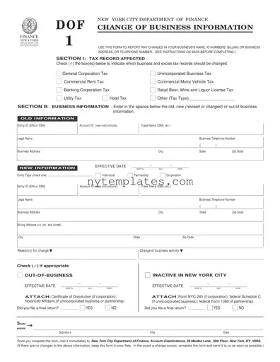 Fillable New York Dof 1 Form in PDF