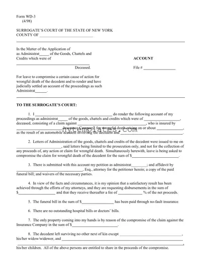 Fillable New York Wd 3 Form in PDF