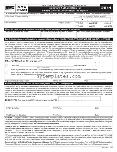 Fillable Nyc 579 Gct Form in PDF