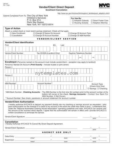 Fillable Nyc Cm 623 Form in PDF