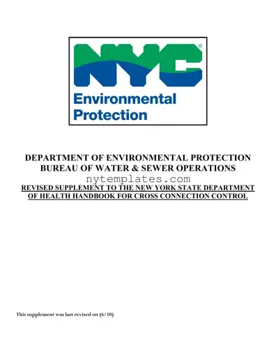 Fillable Nyc Dep Backflow Form in PDF