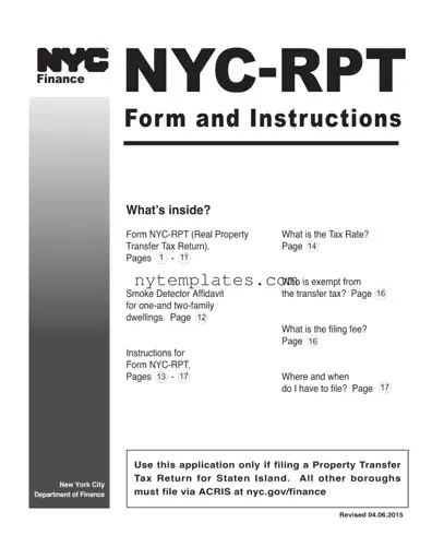 Fillable Nyc Rpt Form in PDF