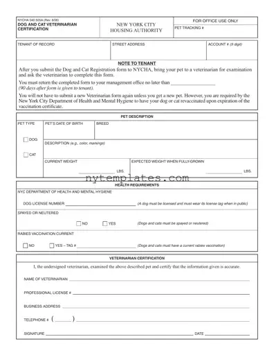 Fillable Nycha 040 505A Form in PDF