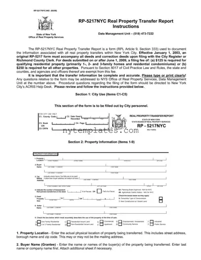 Fillable Rp 5217Nyc Form in PDF